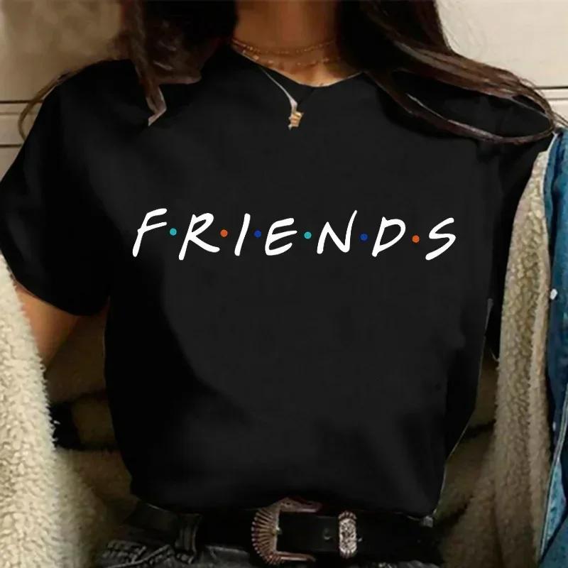 

Fashion Friends Tv Show Funny Cartoon T Shirt Women Graphic Best Friends Harajuku Tshirt Korean Style Tshirt Vintage Top FeUnisex S