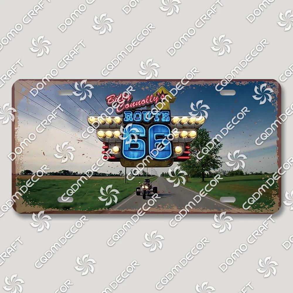 Vintage US Route  Tin Sign Metal Wall Art Decor  Retro Car Poster Plaque for Garage Motel Bar Club Gas Station  Perfect Home Dec