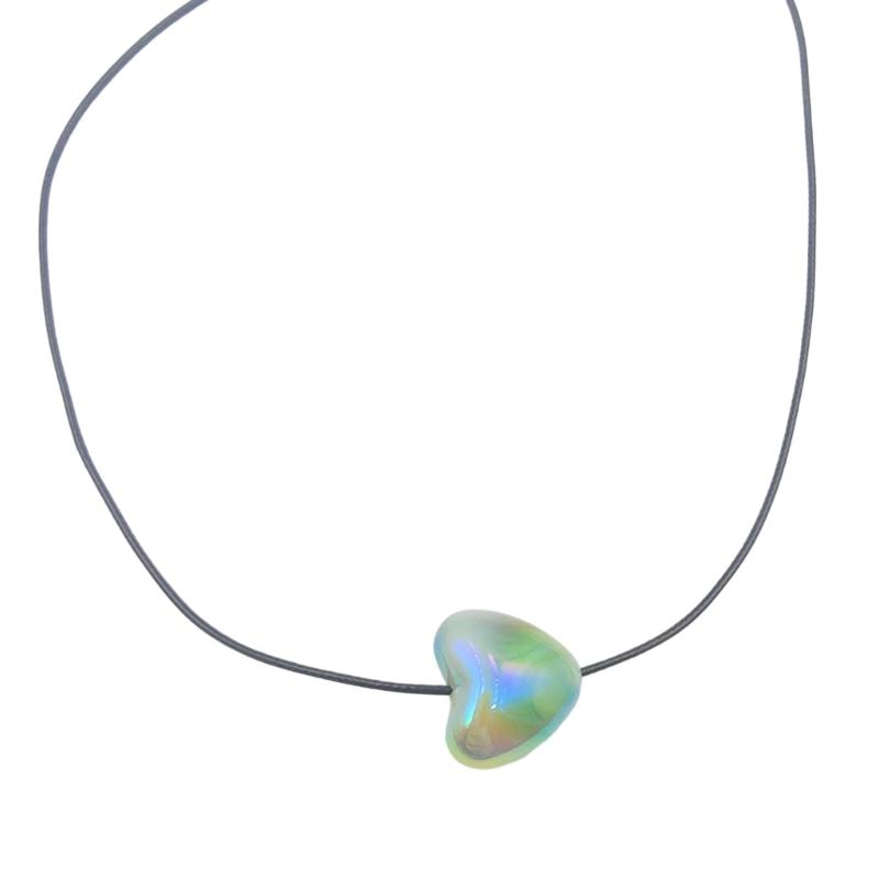 Sweet Heart Pendant Necklace Silver Heart Necklace Fashion Jewelry Women Y2K Gradient Heart Choker Fashion Decoration