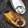 Oval Dinner Tray with Sauce Grid French Fries Plate Universal Sushi Plate  Hotel