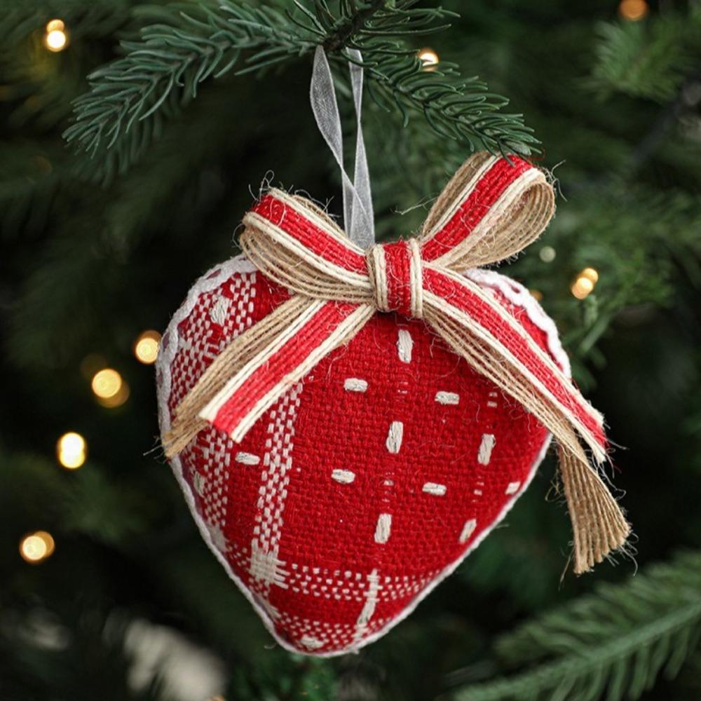 Cloth Craft Christmas Tree Ornament Hangging Delicate Christmas Decoration Handmade Boots and Hat Designs Christmas Caps Pendant