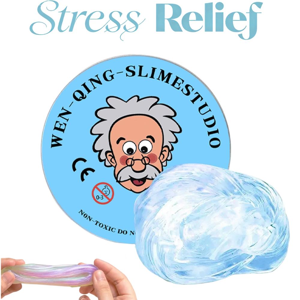 Neue Stressabbau-Spielzeuge Alter Mann Flüssiger Squishy Transparenter Kristall-Schleim Flauschiger Schaum-Knete Kinder Sicher Hüpfender Dehnbarer Farb-Schleim