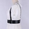 Women's Punk Double Strap Leather Vest Belt for Suits, Coats, and Dresses