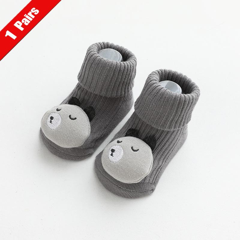 1/5Pairs Newborn Cotton Socks Anti Slip Baby Boy Socks Cartoon Infant Floor Socks For Girls Spring Autumn Baby Accessories 0-2Y