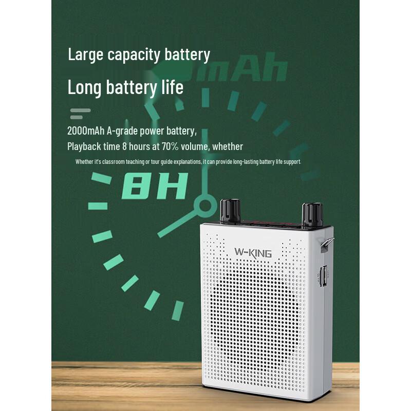 W-King KS06 Portable Voice Amplifier with Wireless Microphone CN Plug (adapter Included)