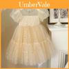 Girl Summer Dress With Tulle Fabric For Toddlers Kids Age 3 To 8 Years