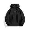 Couple Waterproof Jacket Hooded Long Sleeve Spring Autumn Casual Jacket with Pockets Solid Color Outdoor Travel Outerwear