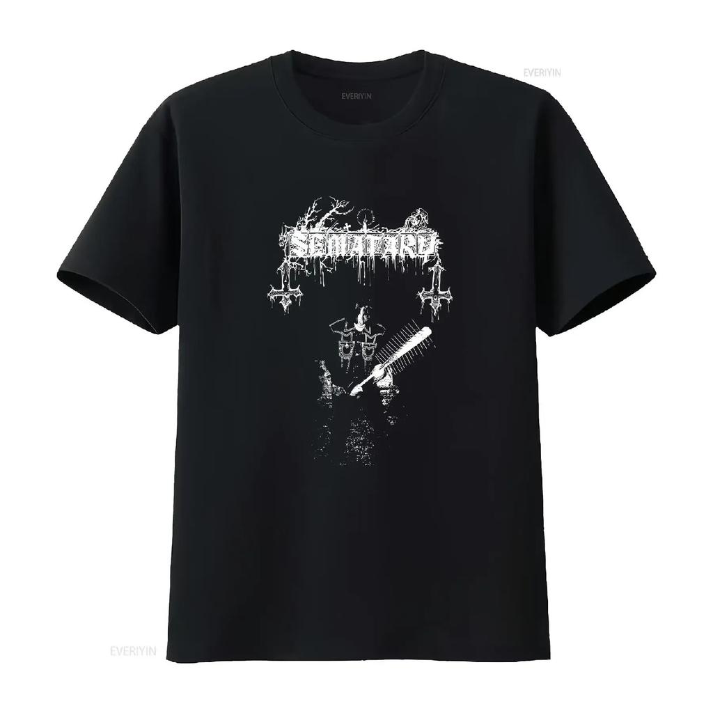 Camiseta de la gira del álbum Nail Bat de Haunted Mound Sematary, todas las tallas, estilo vintage, lavada, transpirable, para uso diario e informal.