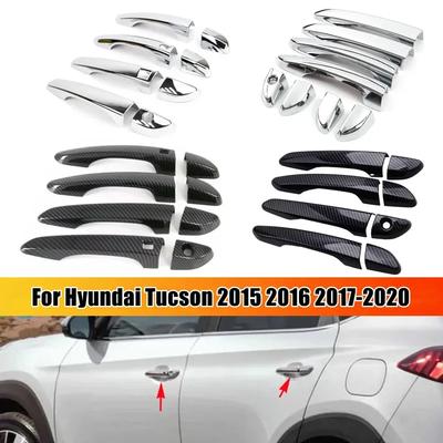 For Hyundai Tucson 2015 2016 2017 2018 Car Exterior Door Handle Cover Sticker Moulding Trim Protective Accessories