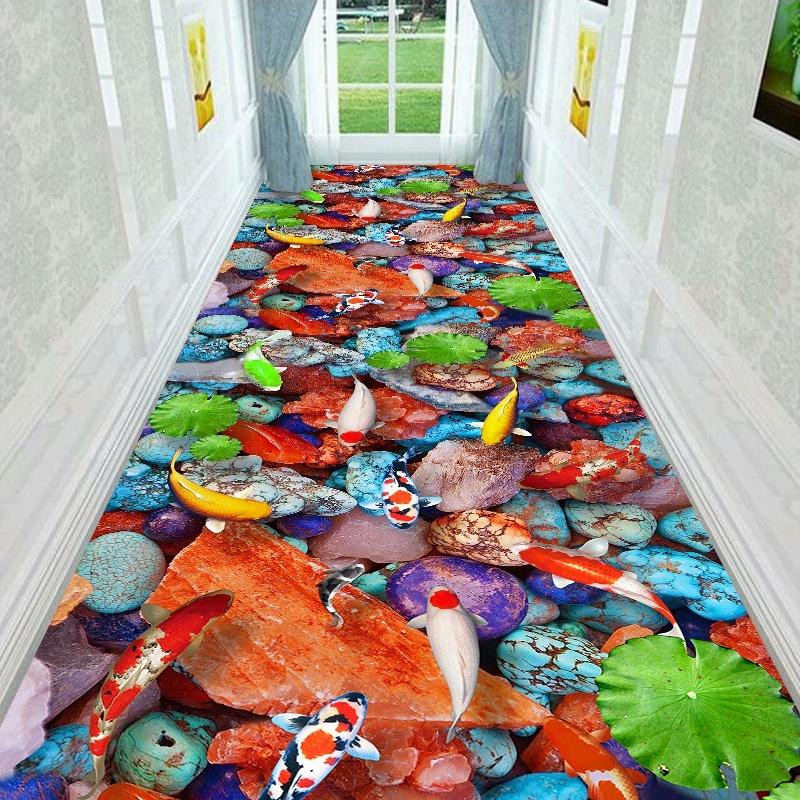 3D Path Print Rug, Anti-fatigue Welcome Doormat, Stain-resistant Corridor Runner Rug, Machine Washable Floor Mat, for Kitchen