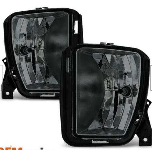 Fits 13-18 Dodge RAM 1500 Pickup Truck Smoked Bumper Fog Light Lamps with Bulbs