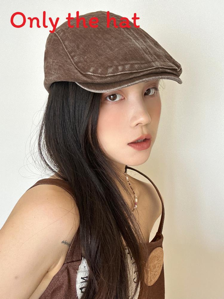 Vintage Denim Flat Cap With Breathable Cotton For Women Summer Casual Fashion