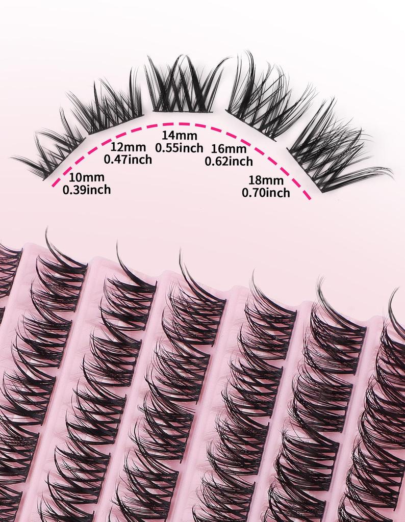 DIY Natürliches D-Locken Cluster Wimpern-Set – Leicht, Selbstklebend, Perfekt für den täglichen Gebrauch