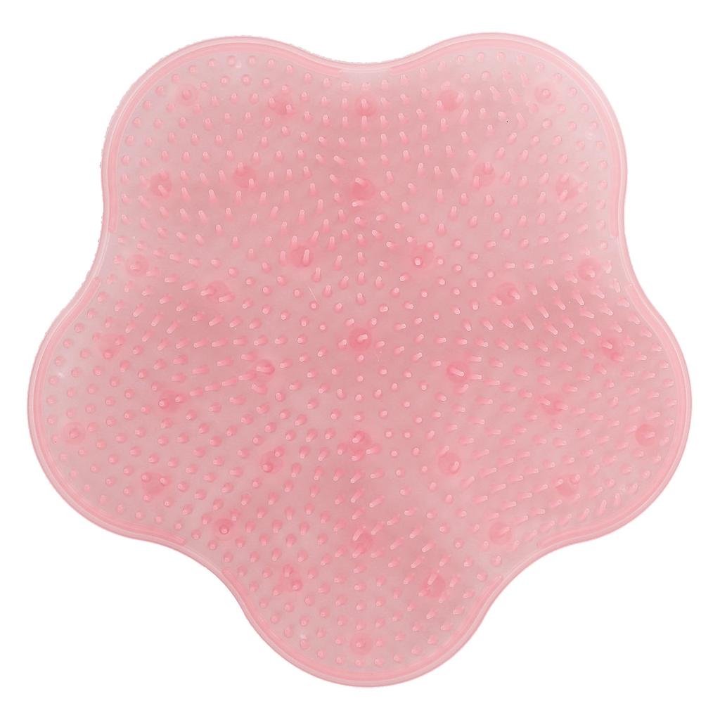 Bathroom Floor Foot Massager Remove Dead Skin Silicone Shower Foot Scrubber with Suction CupsPink