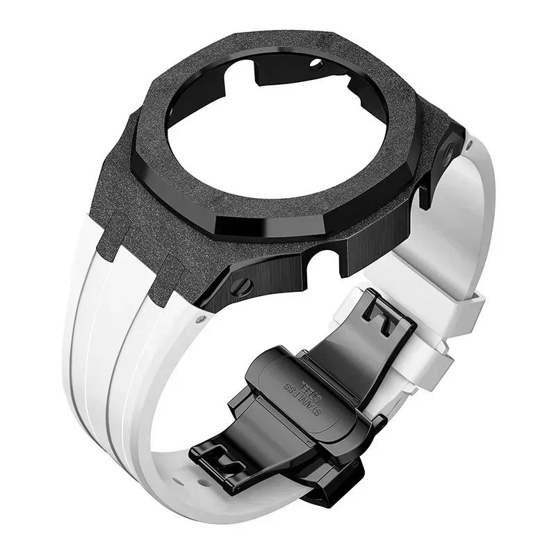 Zestaw modyfikacyjny Gen4 do Casioak GM2100 Metalowa obudowa ze stali nierdzewnej Gumowy pasek Zestaw do modyfikacji Akcesoria Casioak GM-2100 ze śrubami