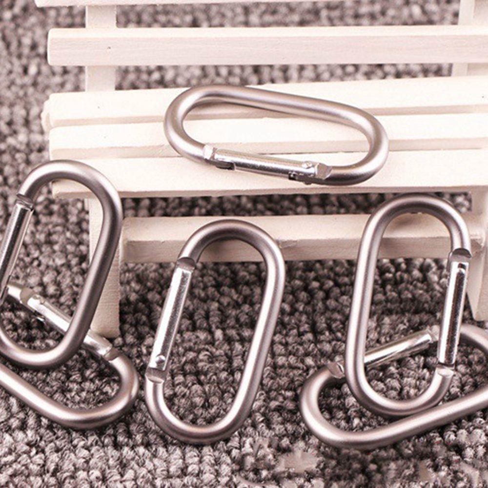 

Climbing Hiking Metal Camping Aluminum Zinc Zinc Alloy Hang Clip Carabiner Keychain Ring Buckle Snap Hook сірий