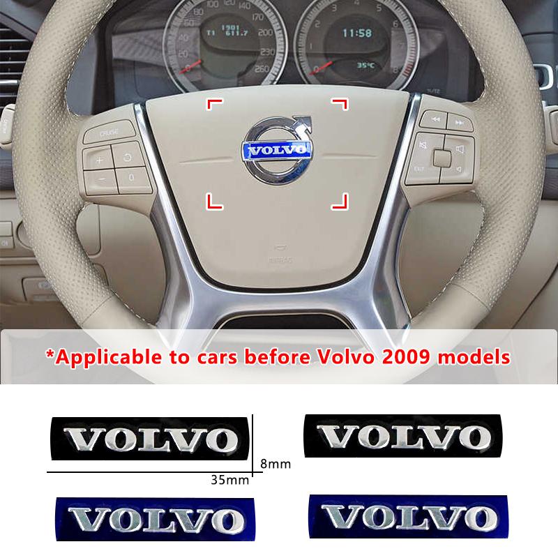 35*8mm Pro Volvo XC90 V90 XC60 V40 S60 V60 S40 Před rokem 2010 Samolepka Samolepka na volant Volvo Modrý znak Samolepka do interiéru