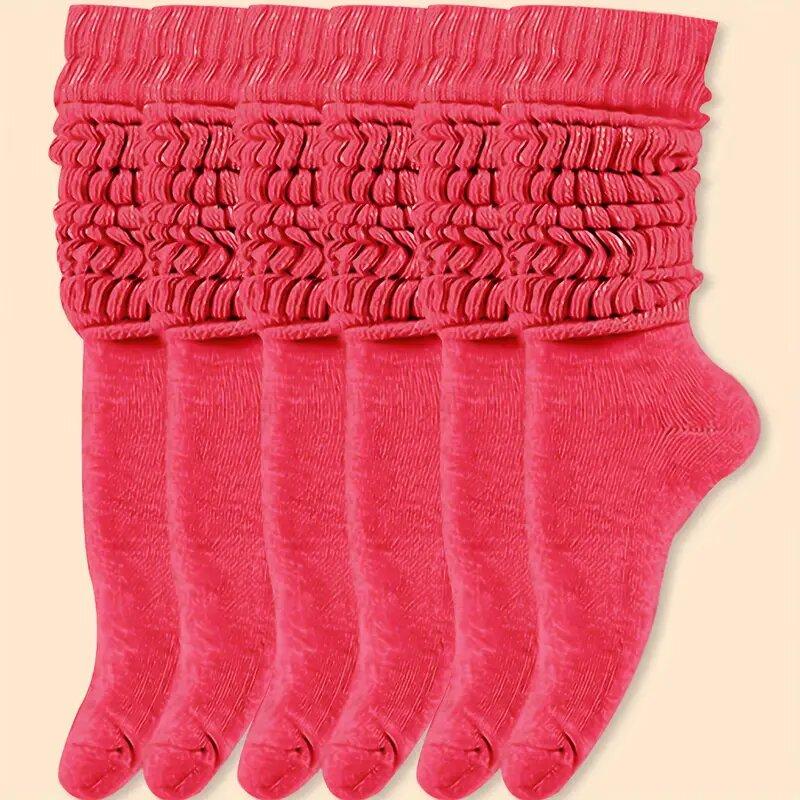 3/6 Pairs Pleated Mid Length Socks Women's Fashion Lolita Bubble Socks Comfort Non Pilling Autumn Versatile Girl Elephant Socks