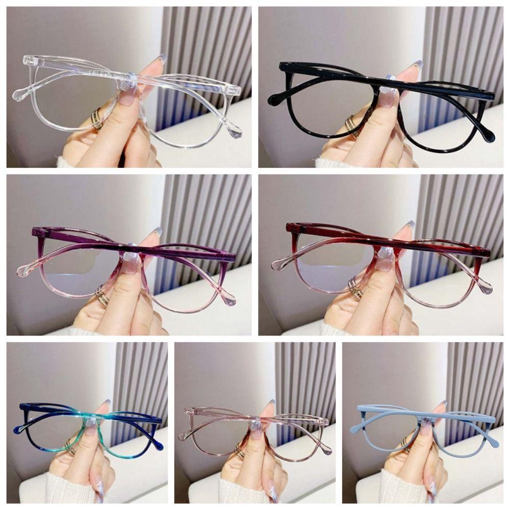 Resin Unisex Plain Eyewear Transparent Gradient Frame Glasses Anti Blu-ray Glasses  Decorative