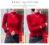 Damen Kaschmir Pullover mit halbem Rollkragen, figurbetont - Nahtlose Herbst/Winter Strickware