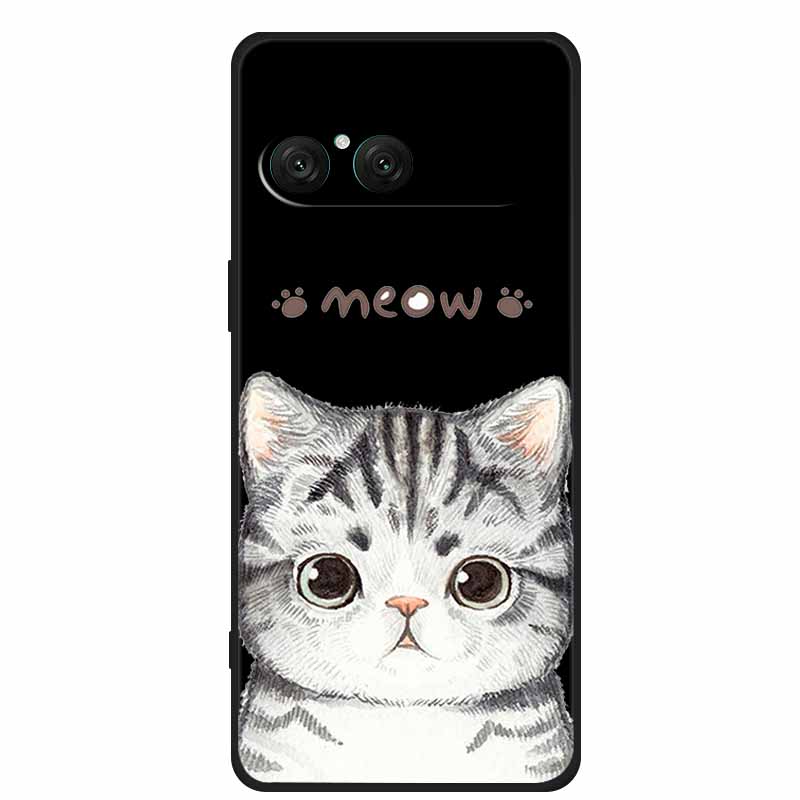 For Sony Xperia 10 VII Phone Case Cartoon Cat Soft Back Cover Black Silicone Case For Sony Xperia 10 VII 2025 Case Coque Funda