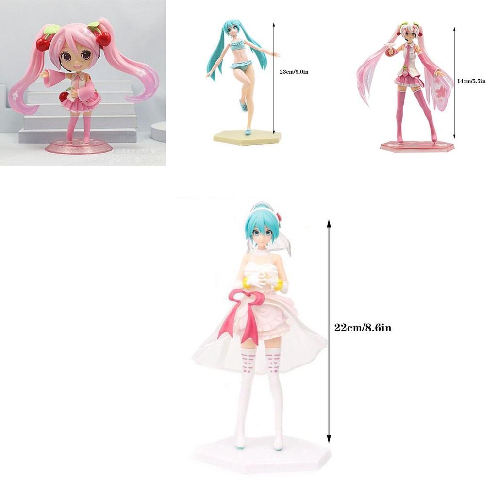 Hatsune Miku Cartoon Virtual Singer Manga Statue Figurines Stunning Collectible Model Toy