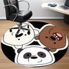 1 Stück We Bare Bears Büro Runder Teppich, Unter Bürostühlen Schlafzimmer Wohnzimmer Heimdekoration, Raumdeko, In Verschiedenen Größen Erhältlich