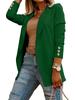 Autumn Winter Women Fashion  Solid Color Lapel Suit Jacket Office Leisure Suit