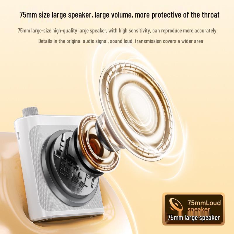 Magnetic Dual Lapel Clip Mic & High Power Bluetooth Speaker for Classroom & Tours
