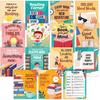 Decorably 15 Reading Posters for Classroom Elementary, Kindergarten, Preschool, 11x14in Educational Matte-Laminated Library Decor for Hallways,