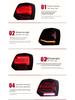 Compatible with 11-18 Volkswagen New Polo LED Taillight Assembly: Modified Brake, Daytime Running Rear Light