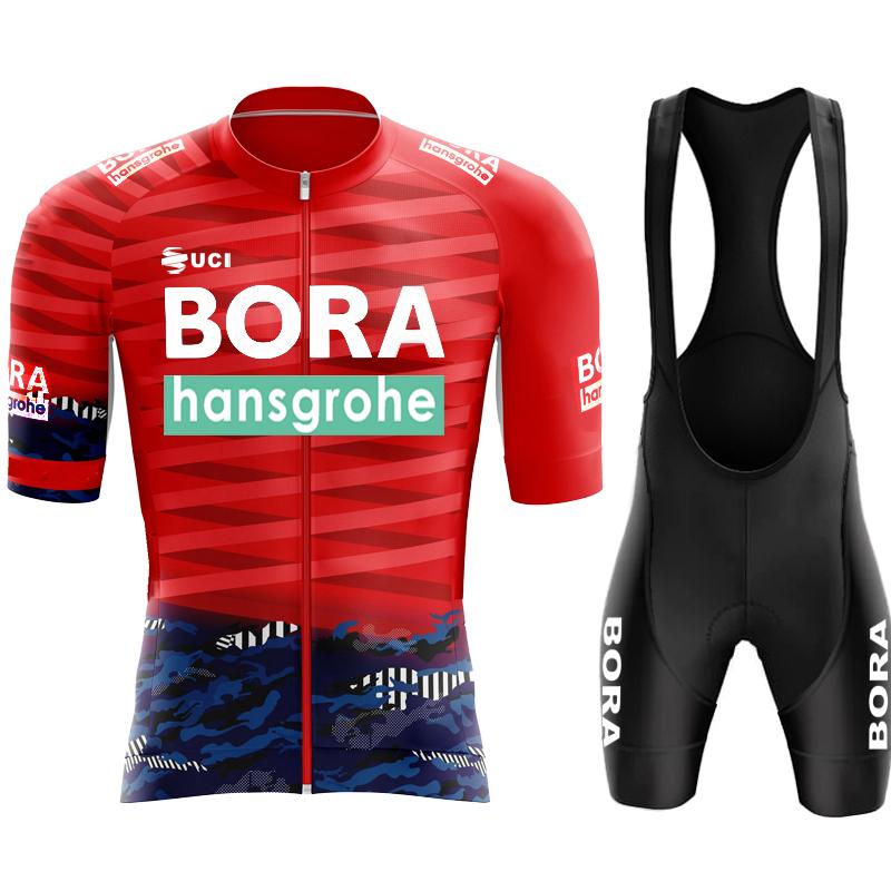 Uniforme da Ciclismo UCI BORA Abbigliamento Uomo Uomo Estate 2026 Set Maglia Pantaloncini Abbigliamento Bicicletta Salopette Abbigliamento Bici Maglia Pantaloni Mtb Ciclismo
