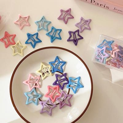 Cute Kids Star Hair Clips, Colorful Hairpins for Bangs and Hair Styling, Mixed Colors