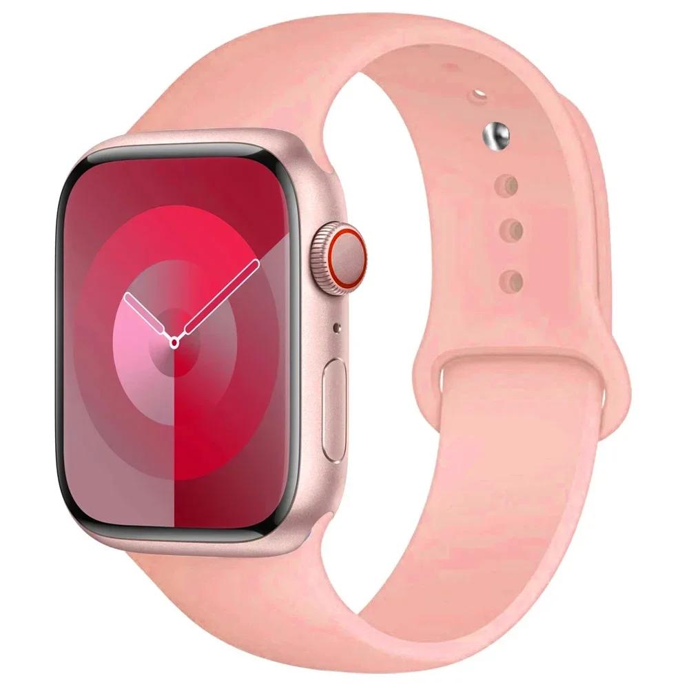 Silicone Strap For Apple Watch Band 44mm 40mm 45mm 41mm 49mm 42mm 45 44 mm bracelet iwatch series 7 se 3 5 6 8 9 Ultra 2 bands
