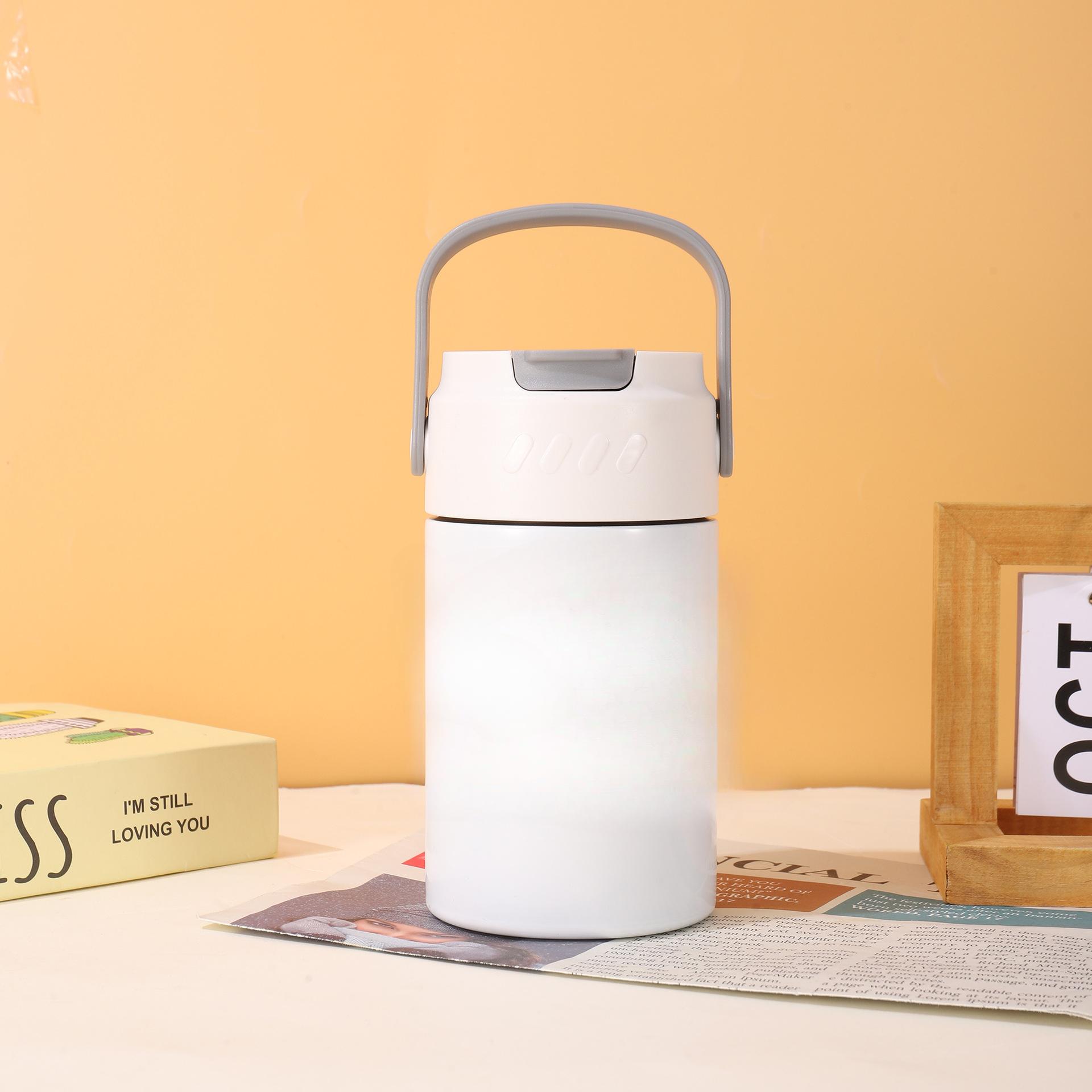 316 Edelstahl Tragbarer Thermostopf mit Strohisolierung Geschmorter Topf Studentenpaar Büro Geschenkbecher 500ml