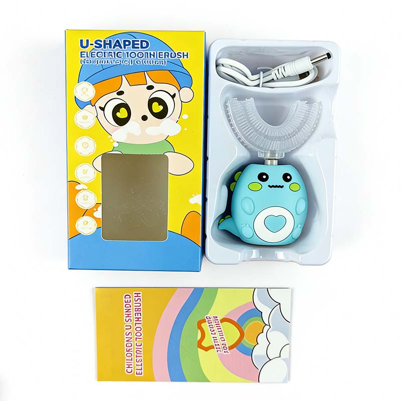 Ultrasonic children's electric toothbrush, can be charged via USB, equipped with an LED display and soft bristles