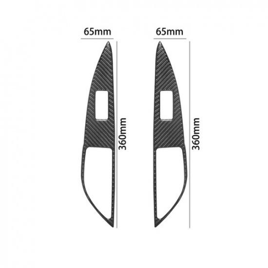 Carbon Fiber Interior Rear Door Control Cover Trim For Mitsubishi Outlander