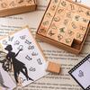 25Pcs/Set Wood Rubber Stamps Botanical Butterflies Decorative Wooden Stamps Clouds Stamps for Diaries Journals Scrapbooks Cards DIY Crafts