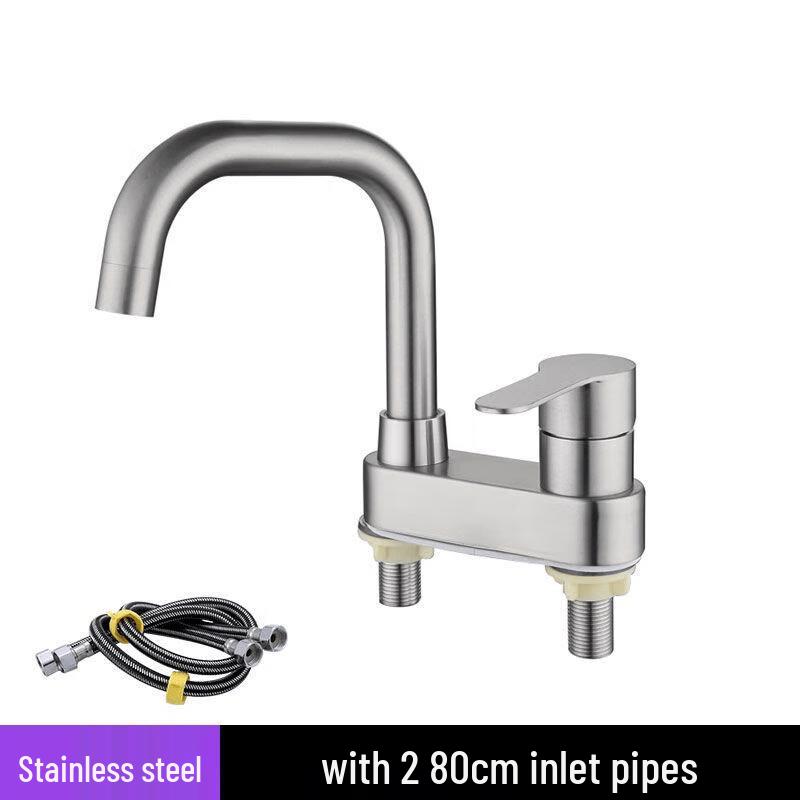 Lindong 304 Stainless Steel Hot & Cold Basin Mixer Faucet