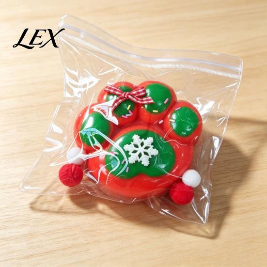 Holiday Party Favors Christmas Snowman Stress Relief Toy, Soft Xmas Tree Squeeze Toy Cat Paw Sensory Fidget