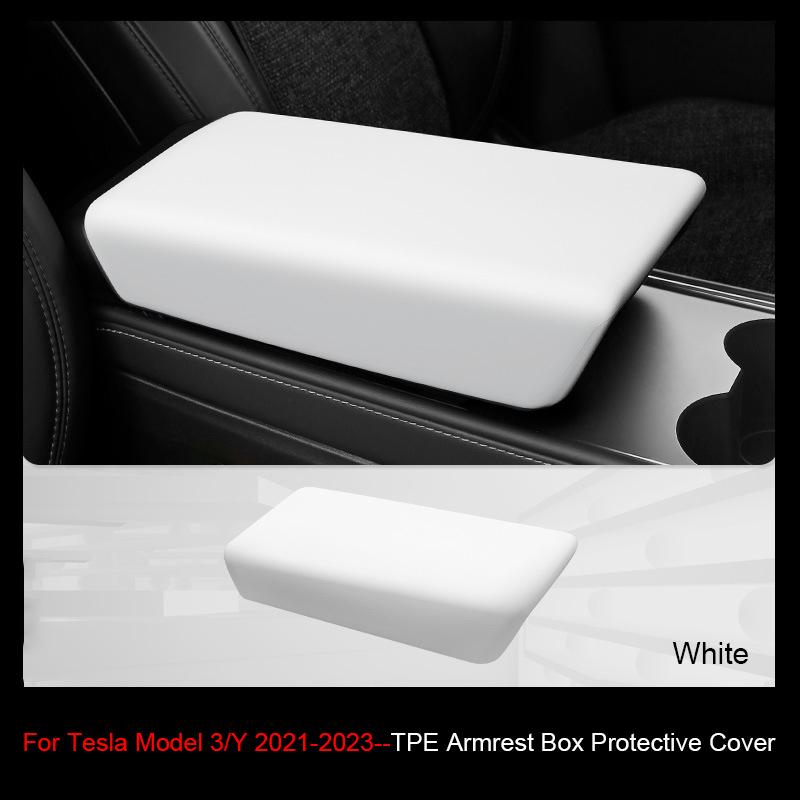 For Tesla Model Y Juniper Center Console Armrest Cover TPE Model 3/Y 2021-2025 Armrest Protection Cover Anti-slip Mat Accessory