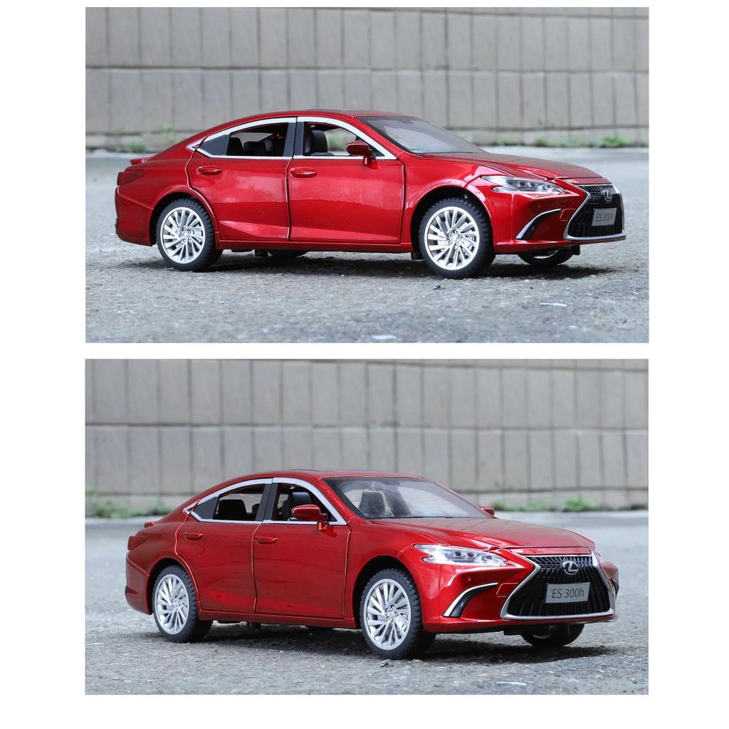 1/24 Lexus ES300h Alloy Car Model Diecasts Metal Luxy Vehicles Car Model High Simulation Sound and Light Collection Childrens Toy Gift