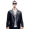 Men's locomotive leather jacket men's youth pu jacket lapel leather jacket British trendy men's clothing