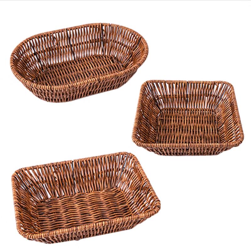 SIFAR Rattan-Style Square Storage Baskets (5-Pack)