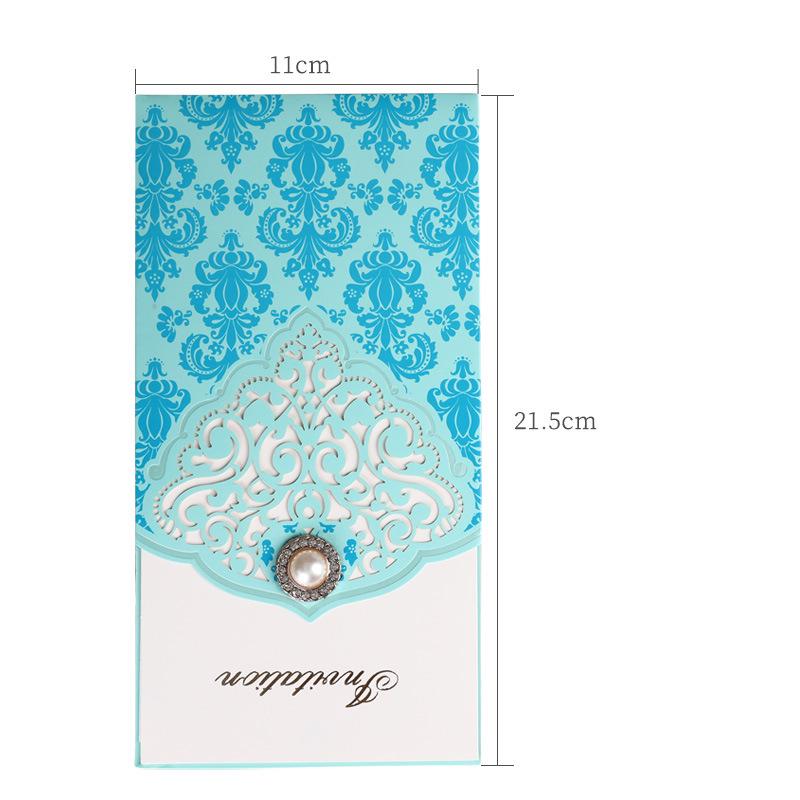 Elegant European Laser-Cut Pearl Greeting Card with Printable Invitation Page