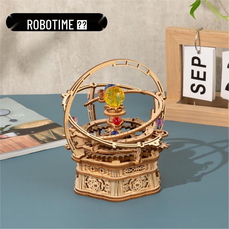 Rotating Wooden Carousel Music Box - DIY Handmade Gift