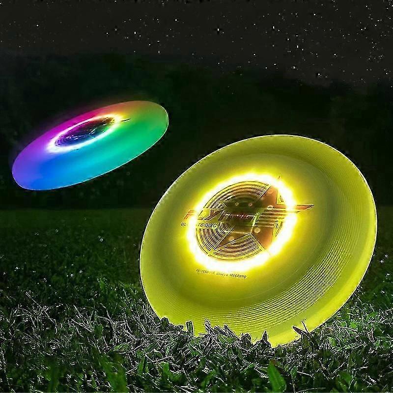 RGB Flying Disc Super Bright Camping Game Swivel Discs Sport Disc