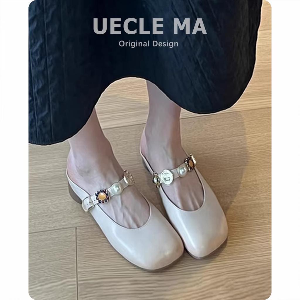 Sheepskin model~ Baotou half slippers women's summer wear high-end feeling with skirt cool slippers one pedal lazy Muller shoes