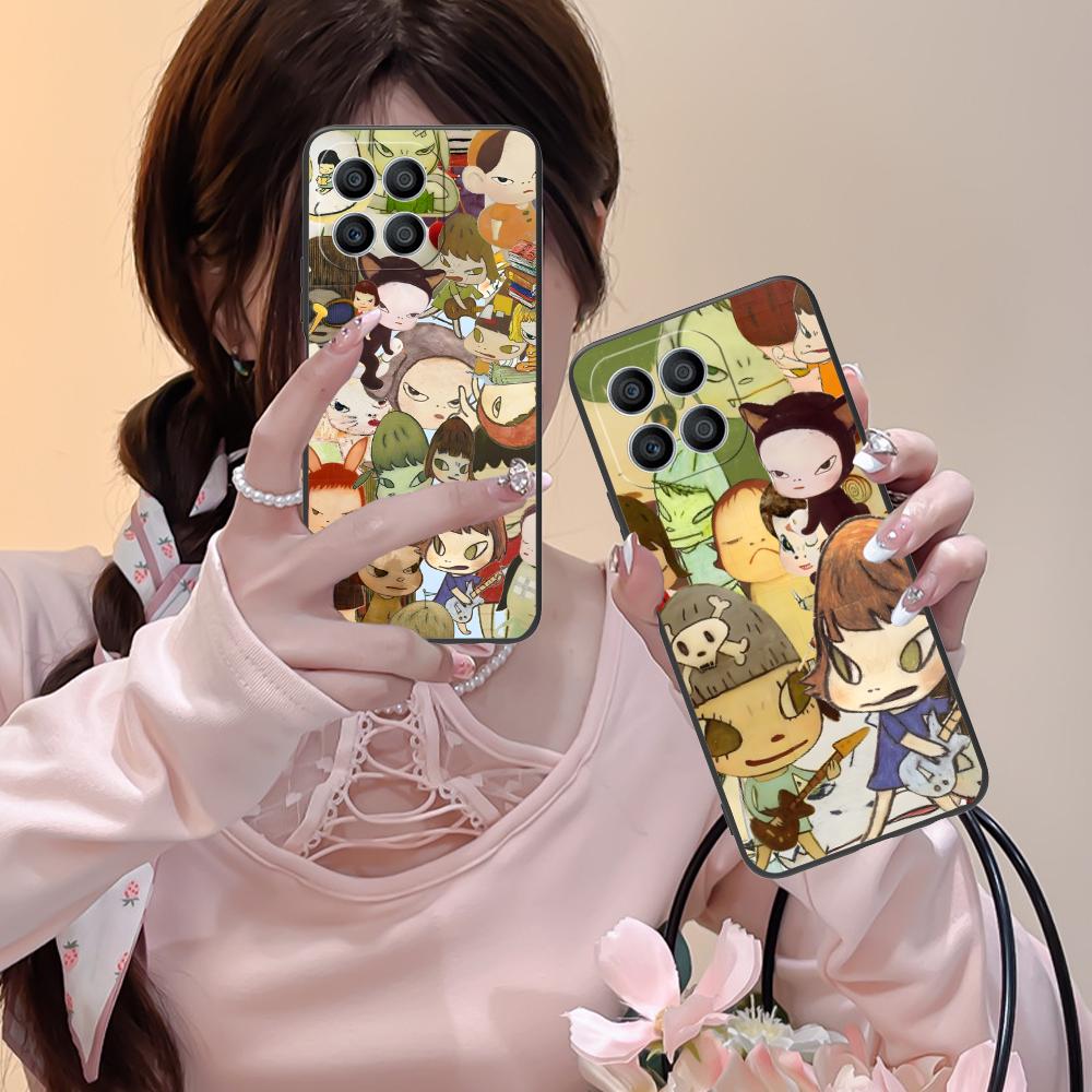 Anime Yoshitomo Nara Phone Case for Honor 90 80 70 60 50 30 20 10 9 8 7 Pro S SE Lite 5G Colorful Printing Cover Pretty Cover