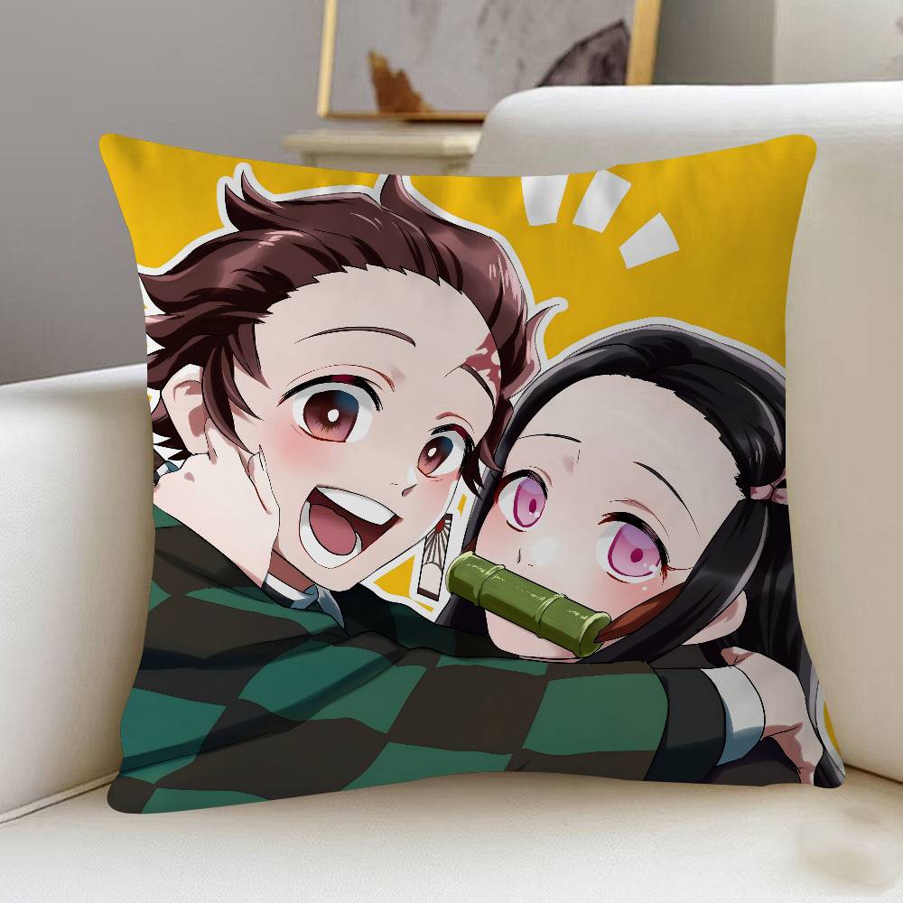 

Kamado T-Tanjirou Pillow Gift Home Office Decoration Bedroom Sofa Car Cushion Cover Case 45x45 12x12Inch